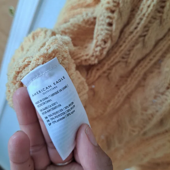 American Eagle Outfitters Textured Knit Sweater in Mustard Yellow - Picture 5 of 5